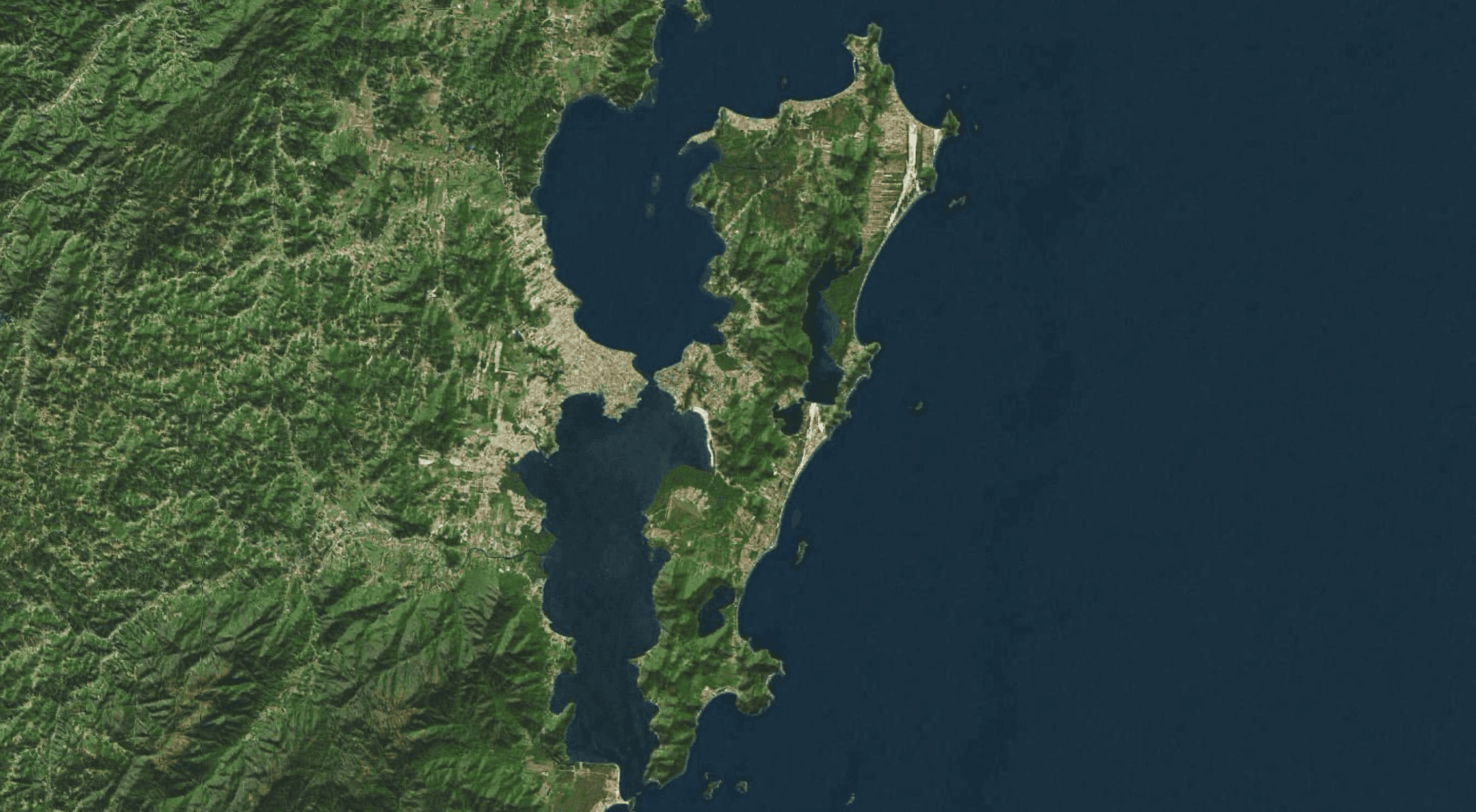 Mapa do percurso na Praia de Jurerê Internacional
